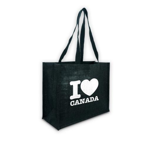 Promotional Green & Good Nottingham Jute Bags - Black Taunton