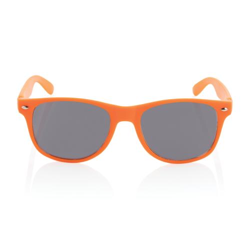 Printed Sunglasses UV 400 Orange Frame Black Lenses