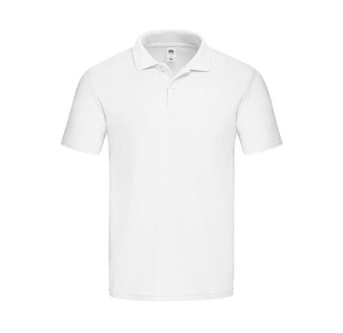 Fruit of the Loom 100% Cotton Pique Adult White Polo Shirt Original