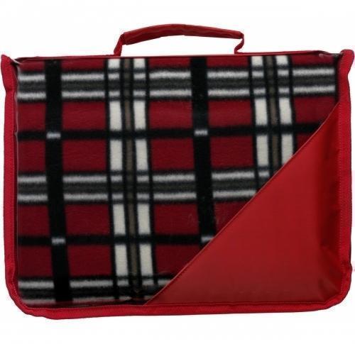 Branded Picnic Blankets Plastic Backed Red Tartan