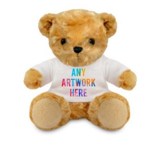 13cm Victoria  Teddy Bear Golden Printed T Shirt