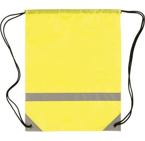 Premium Quality Custom Printed Reflective Drawstring Bags - Yellow Knockholt 