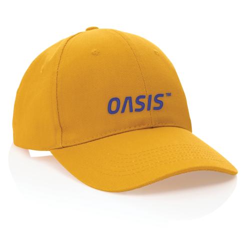 Branded Recycled Cotton Baseball Cap Impact 6 Panel 280gr With AWARE™ Tracer - Yellow