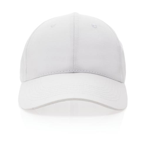 Custom Recycled Cotton Baseball Cap With AWARE™ Tracer Impact 6 Panel 190gr White