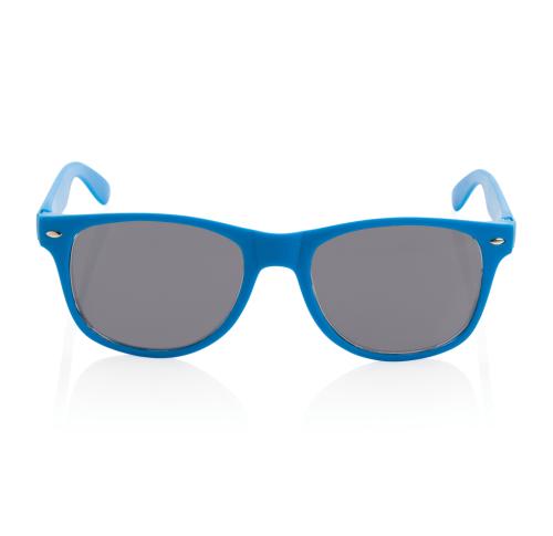 Custom Sunglasses UV 400 Blue Frame Black Lenses