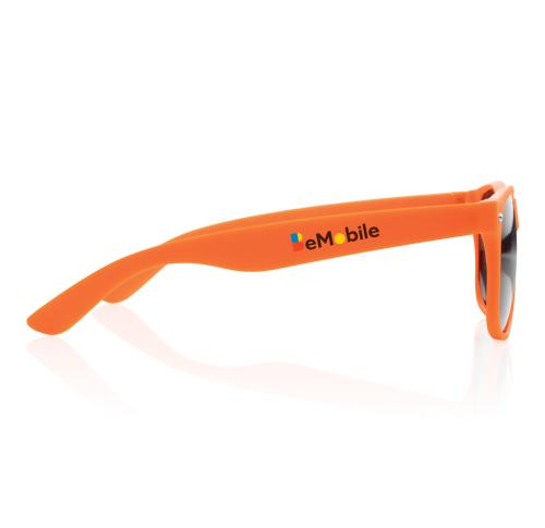 Printed Sunglasses UV 400 Orange Frame Black Lenses