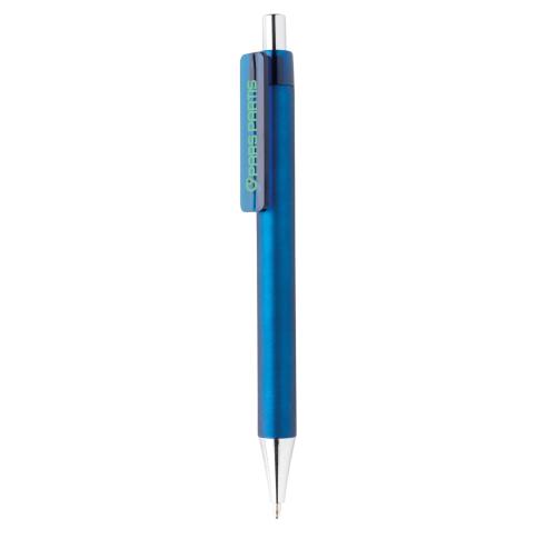 Branded Business X8 Metallic Pen - Blue