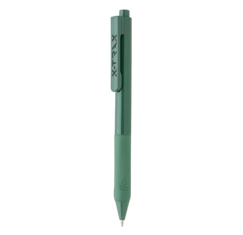 Branded  Solid Pen With Silicone Grip Green X9