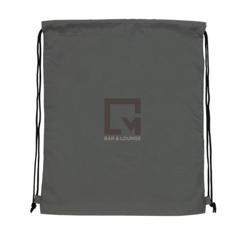 Branded Recycled Drawstring Bags Impact AWARE™ RPET 190T Anthracite