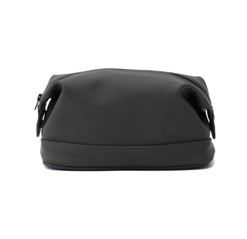 Custom  Wash Bag VINGA Baltimore Black Vegan Leather