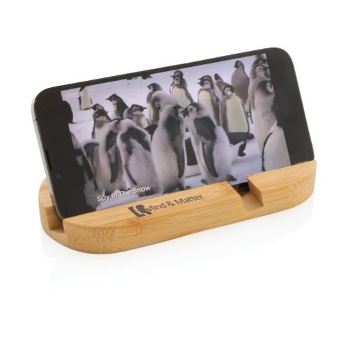 Bamboo tablet and phone holder
