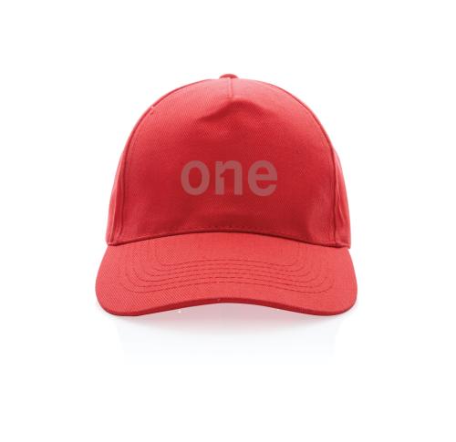 Eco Recycled Cotton Baseball Cap With AWARE™ Tracer Impact 5panel 280gr Red