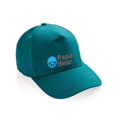 Eco Recycled Cotton Baseball Cap With AWARE™ Tracer Impact 5panel 280gr Green