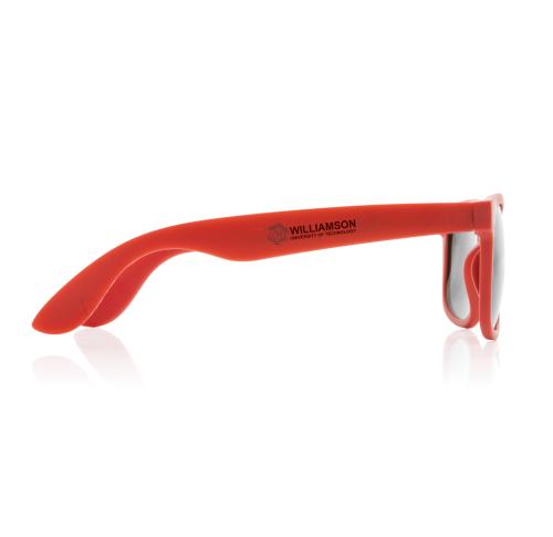 Promotional GRS Recycled PP Plastic Sunglasses - Red