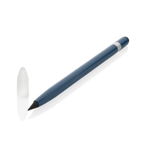 Aluminum inkless pen with eraser