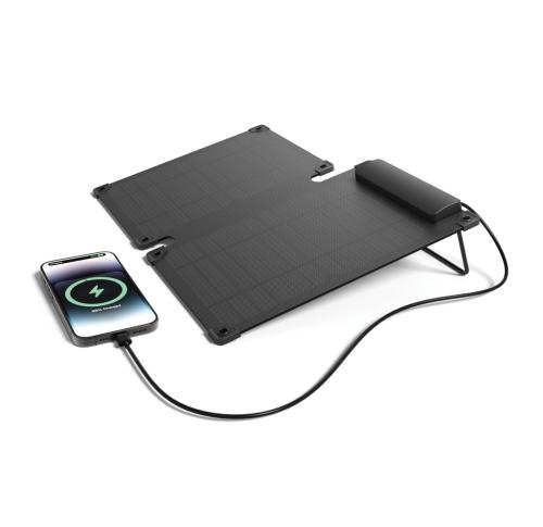 Solarpulse rplastic portable Solar panel 10W Black