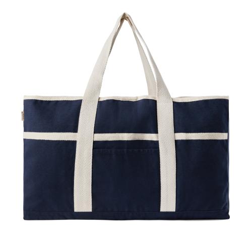 Branded Recycled Canvas Beach Bags Navy VINGA Volonne AWARE™