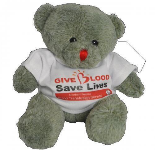 15cm Red Nose Teddy Bear with Logo T-shirt