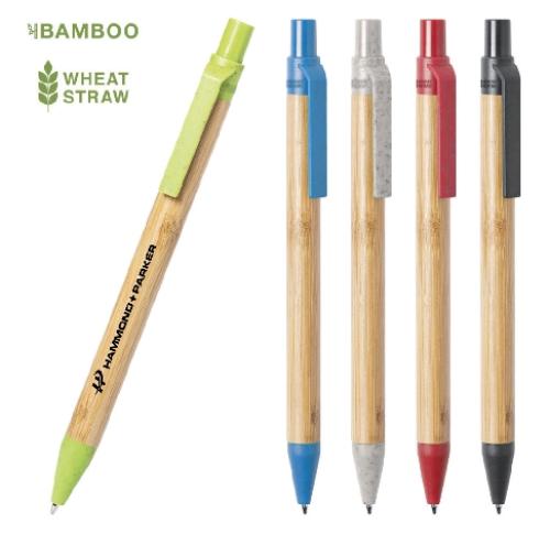 Bamboo & Wheat Straw Eco Pen Blue Ink Pen Roak
