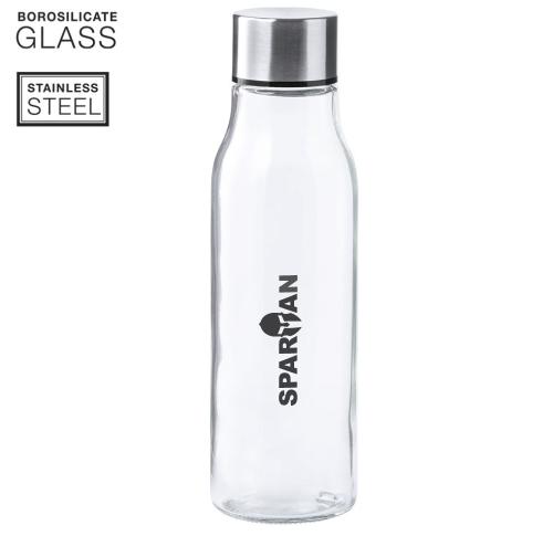 Luxury Printed Glass Drinks Water Bottle 550ml Krobus