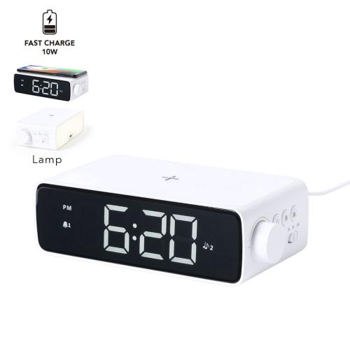 Multifunction Alarm Clock Wireless Charger & Bedside Light Fabirt