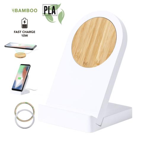 Bamboo & PLA Wirless Charger Mobile Phone Holder Charger Noopy