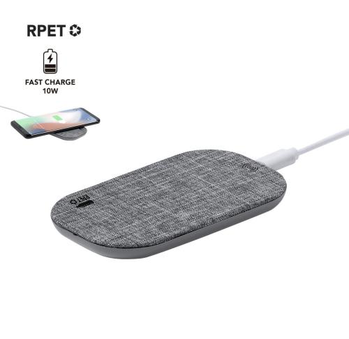 Power Bank Recycled RPET Cover 10W Wireless Phone Charger 