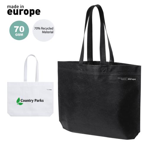 Eco Recycled Non-Woven Tote Bag With Gusset and Long Handles 