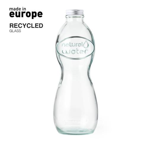 Recycled 1 Litre Glass Water Bottle Screw Cap e