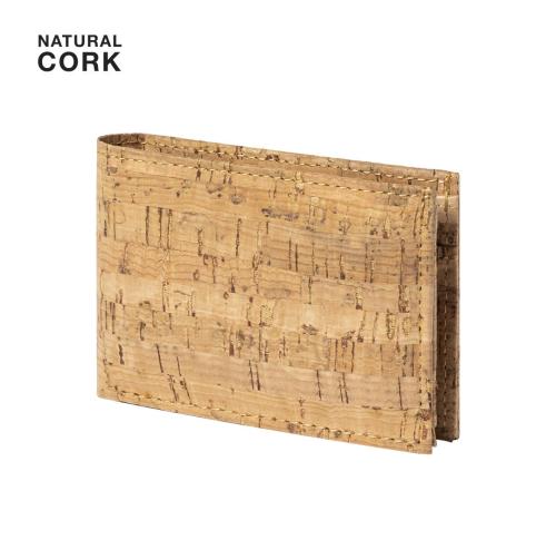 Sustainable Natural Cork Wallet - 4 Card Holders Clasp Closure
