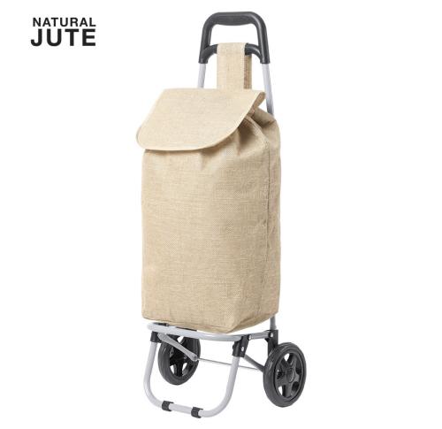 Jute Foldable Shopping Trolley - Metal Body