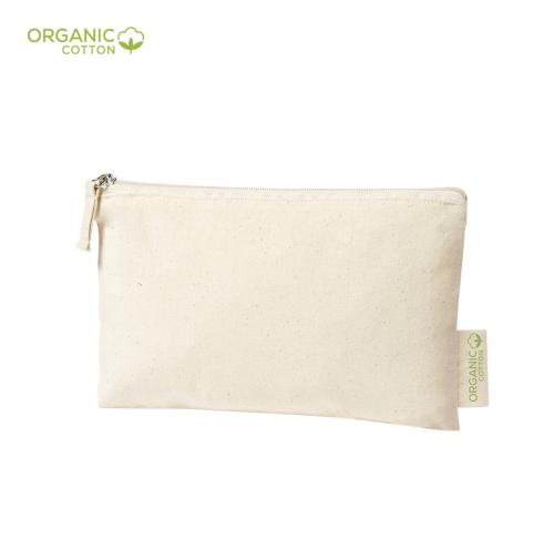 Custom 100% Organic Cotton Beauty Cosmetic Makeup Bags GOTS Certified Zip Closure