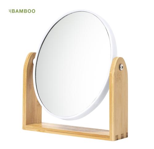 Dressing Table Magnifying Mirror Bamboo Finish