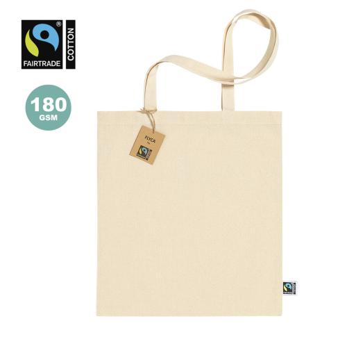 Promotional Fair Trade Certificated 100% Cotton Tote Shopper Bag Long Handles