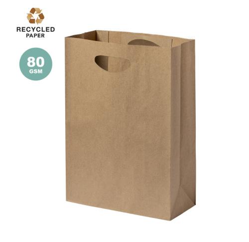 Recycled Paper Bag Haspun Die-Cut Handles - 26 x 36 x 12cms