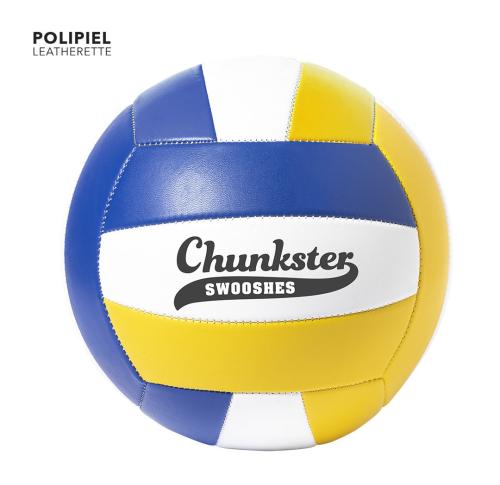 Branded Volleyballs Soft Leatheratte Size 5 - Tricolour