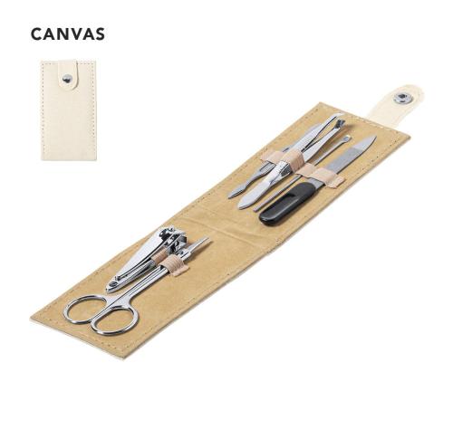 Printed Manicure Set Canvas & Stainless Steel 