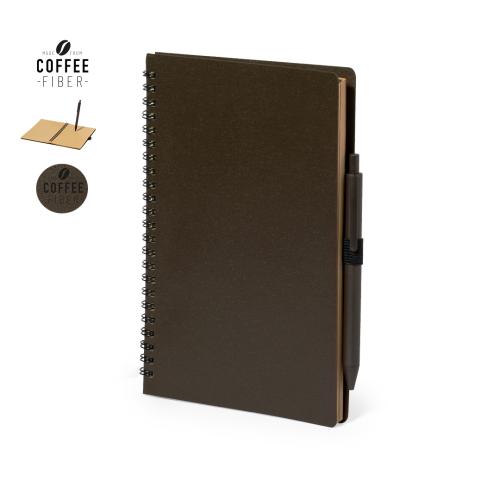 Printed Eco Spiral Notebooks Coffee Fibre s Matching Pen