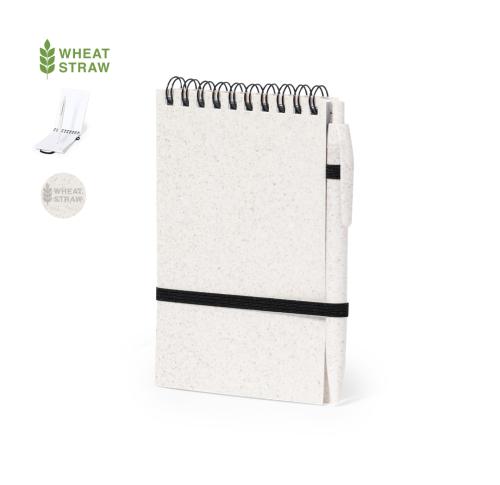 Promotional Spiral Notebooks Wheatstraw Cover Matching Pen