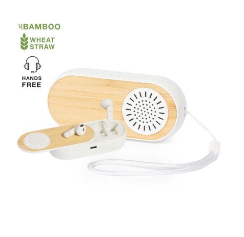 Custom Bamboo Ear Pods Bluetooth® Speakers Earphones Gissel