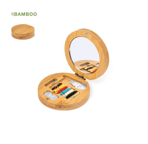 Custom Travel Bamboo Sewing Kits And Mirror