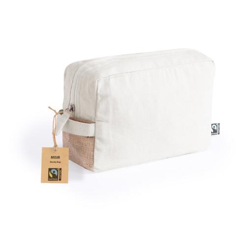 Custom Fairtrade Cotton Beauty Bags Zippered
