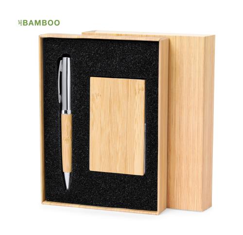 Custom Pen Sets Bamboo Pen & Business Card Holders