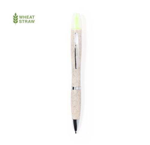 Custom Logo Wheatstraw pen & Highlighter Pen Twist Mechanism
