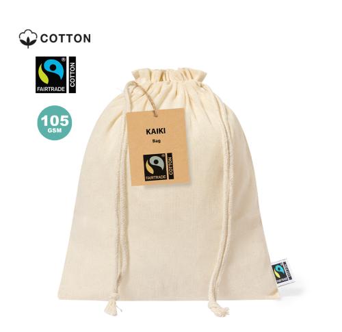 Custom Fairtrade Cotton Drawstring Bag 300x250mm