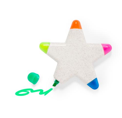 Promotional Wheastraw Star Shaped Highlighter Pens