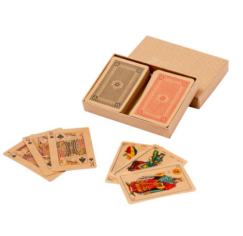 Custom Recycled Eco Cardboard Spanish & French Playing Cards