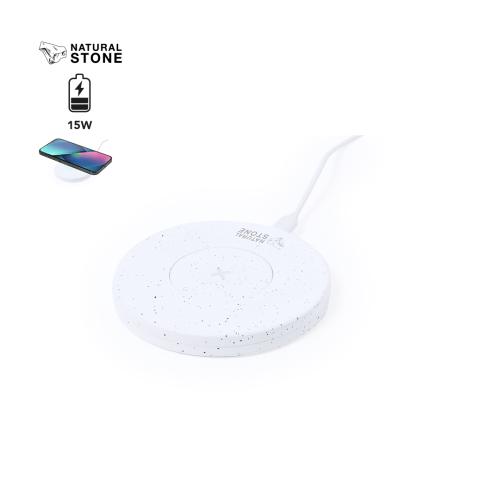 Promotional Circular 15W Wireless Chargers Stone Extracts