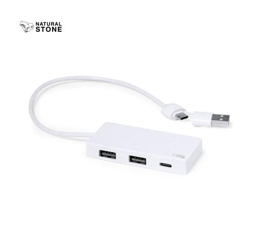 Promotional USB Hubs Stone Extracts Type C Port & 2 USB Ports