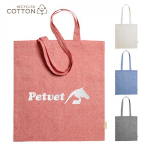 Recycled 100% Cotton Shopper Tote Bag Long Handles